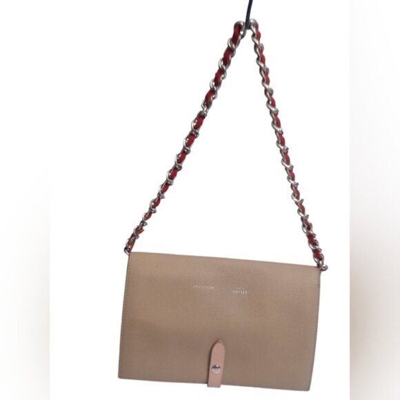 Celine - LARGE STRAP WALLET IN GRAINED CALFSKIN in Light Taupe